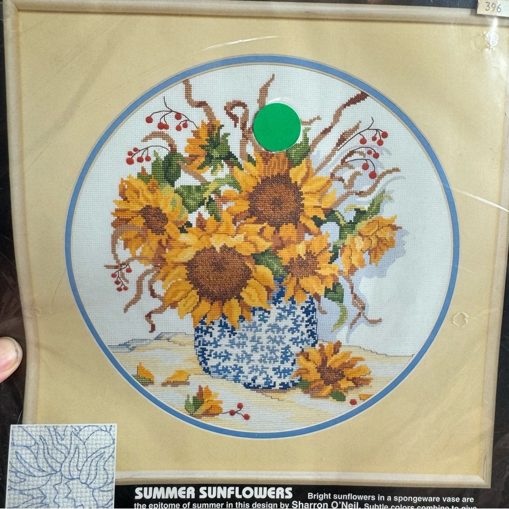 Vintage Dimensions Summer Sunflowers Cross Stitch Kit Grandma Cottage Core - Picture 2 of 7